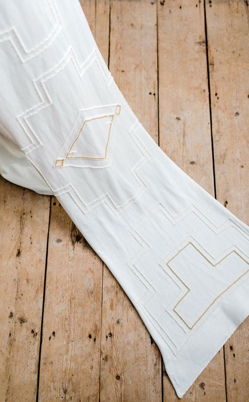 CoopCouture embroidered bridal cape