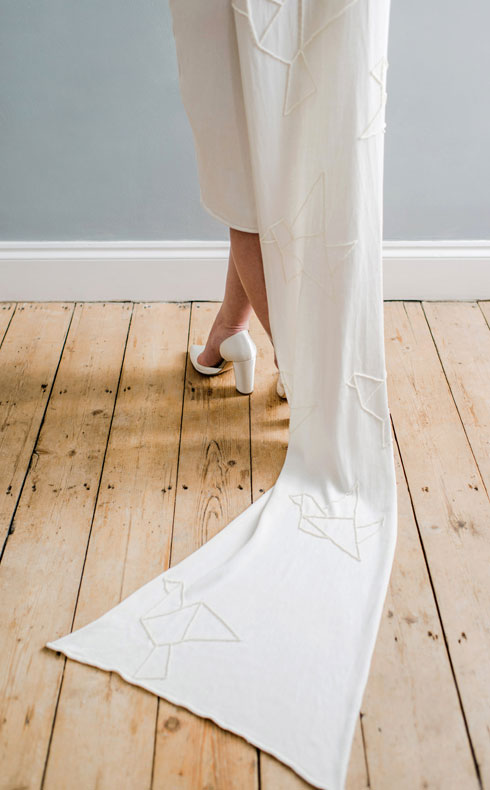 CoopCouture contemporary bridal cape